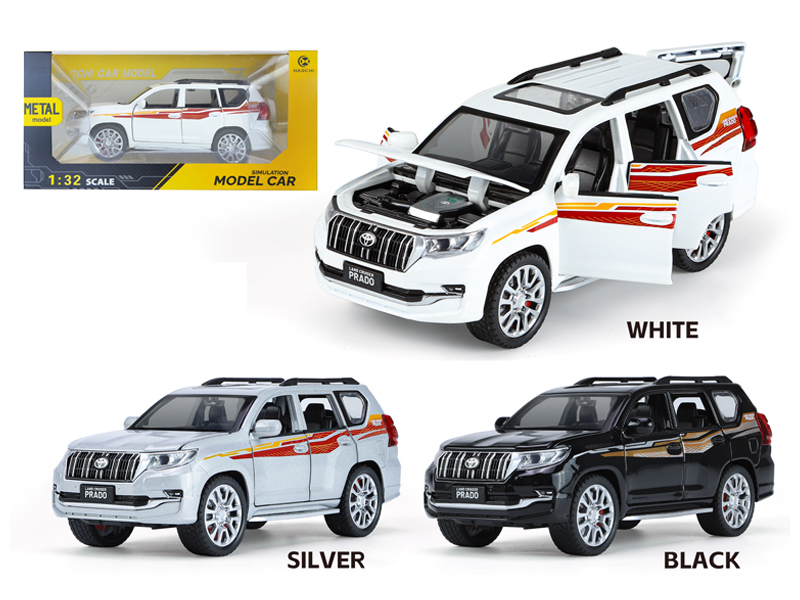 1:32 Alloy Pull Back Toyota Prado With Sound And Light