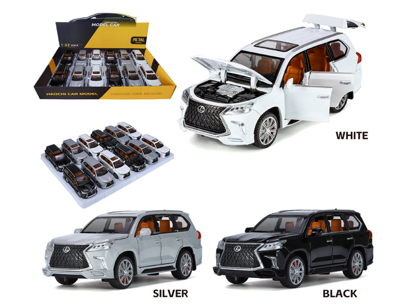 1:32 Alloy Pull Back Lexus 570 With Sound And Light(12PCS)