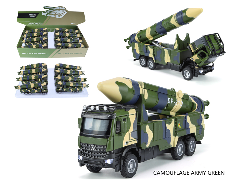 1:35 Alloy Pull Back Dongfeng-21D Ballistic Missile Vehicle With Sound And Light(8PCS)