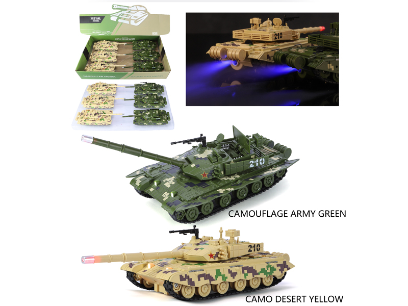 Alloy Pull Back 99A Tank (Spray Version) With Sound And Light(6PCS)