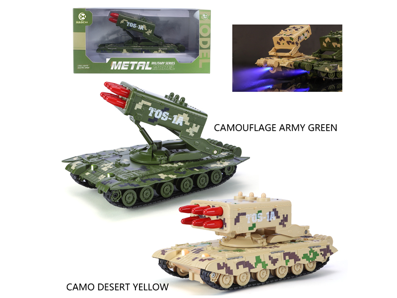 Alloy Pull Back Tos-1A Rocket Tank (Spray Version) With Sound And Light