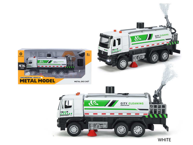Alloy Pull Back Environmental Sanitation Sprinkler Truck With Sound And Light