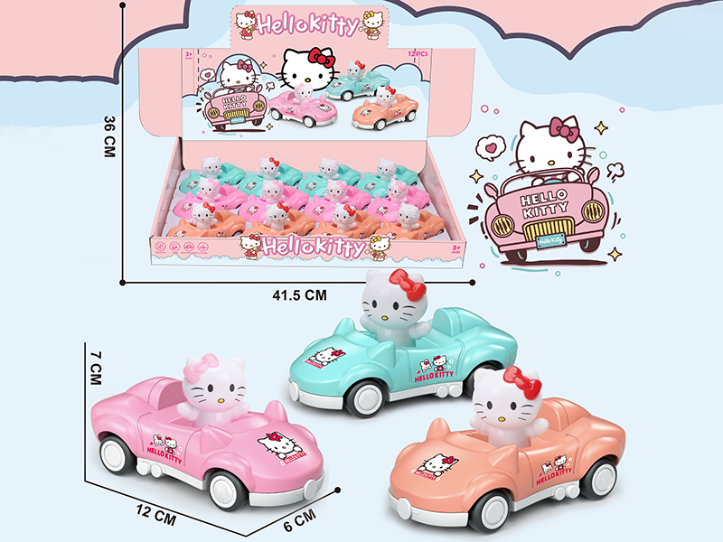Hello Kitty Pull Back Car(12PCS)