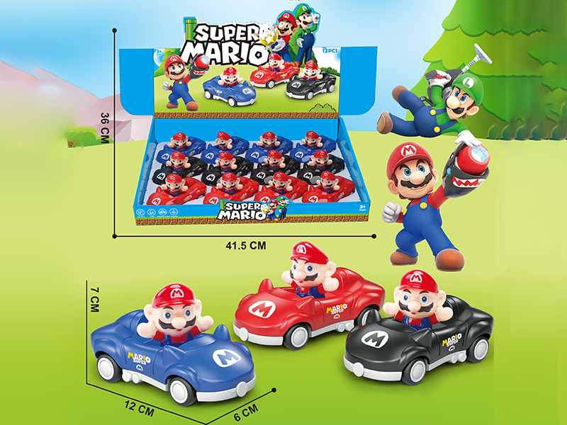 Mario Pull Back Car(12PCS)