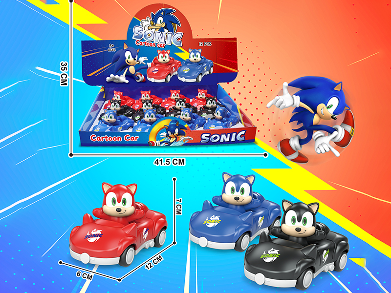 Sonic The Hedgehog Pull Back Car(12PCS)