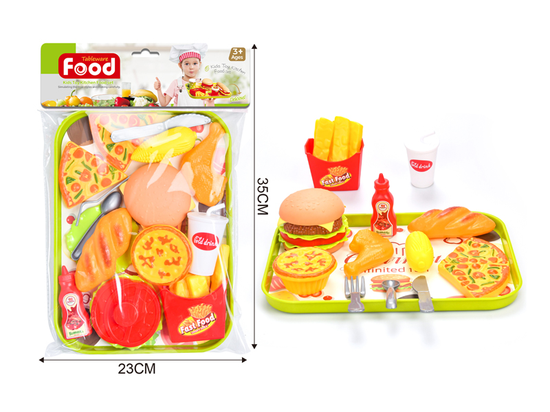 Hamburg And French Fries Food Plate