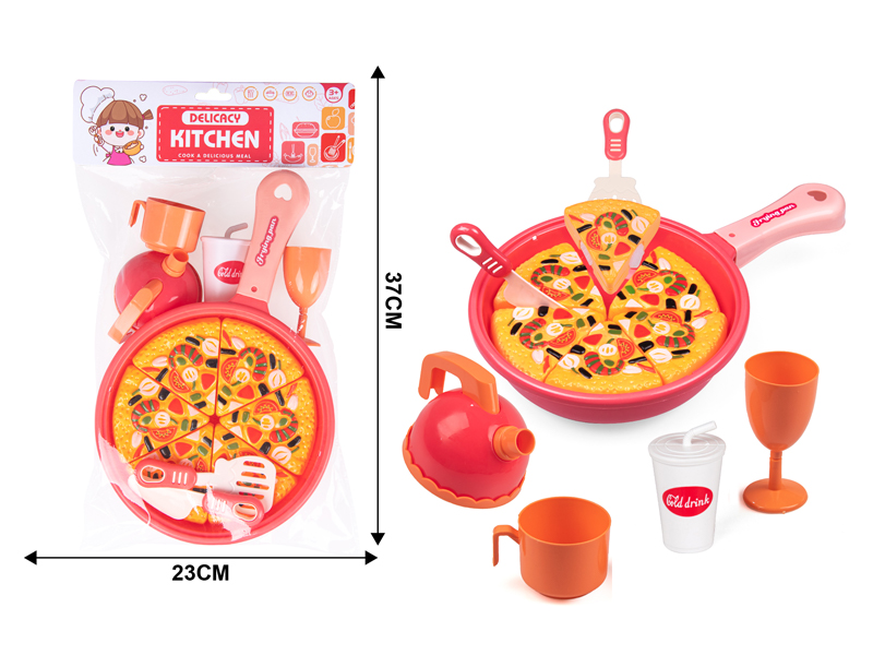 Cutting Pizza Large Flat Bottomed Pot, Water Kettle, Kitchen Utensils