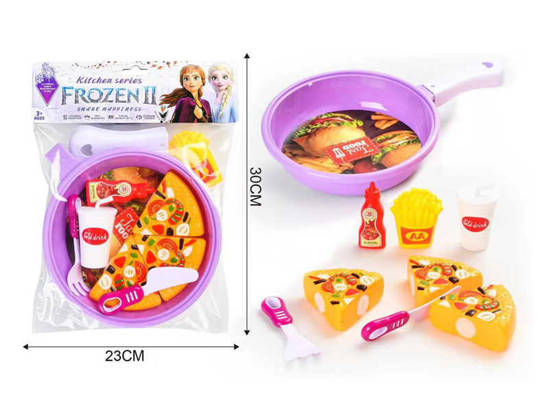 Cutting Pizza And French Fries Pan Kitchen Set