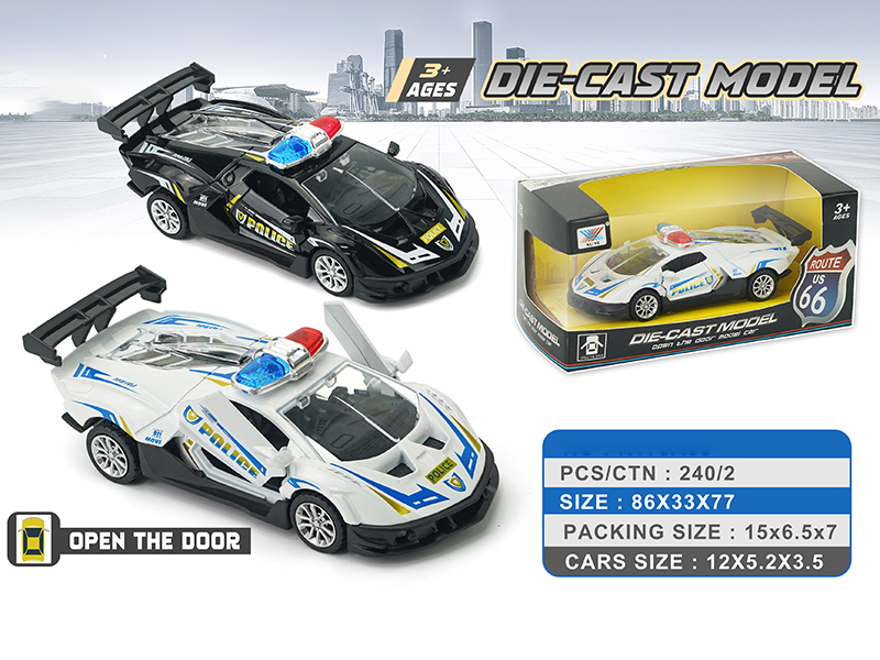 1:32 Pull Back Alloy Police Car(Can Open The Door)(1PCS)