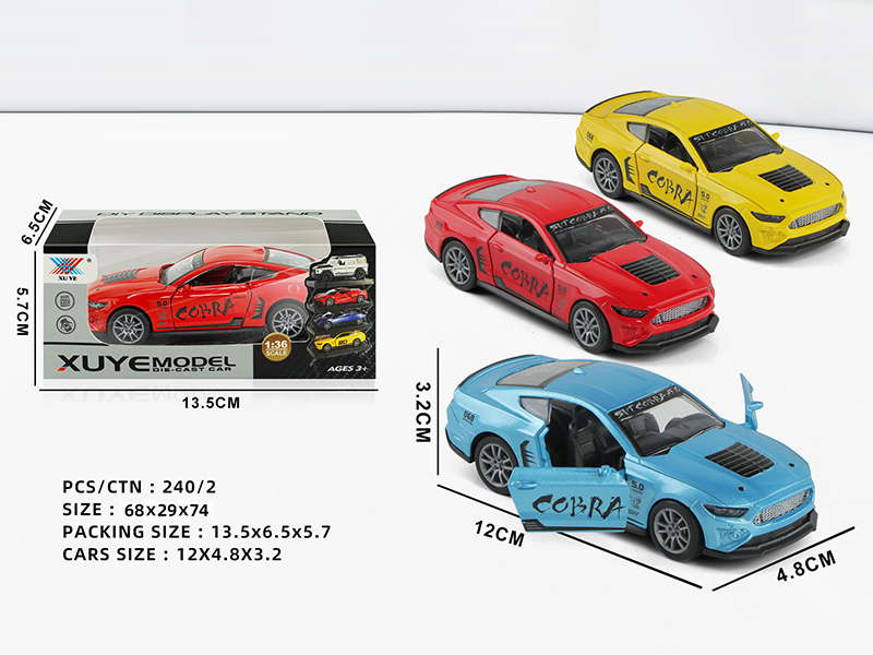 1:32 Pull Back Open The Door Alloy Car Model Mustang GT(1pcs)