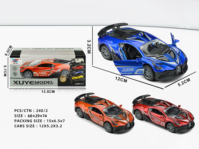 1:32 Pull Back Open The Door Alloy Car Model Bugatti(1pcs)