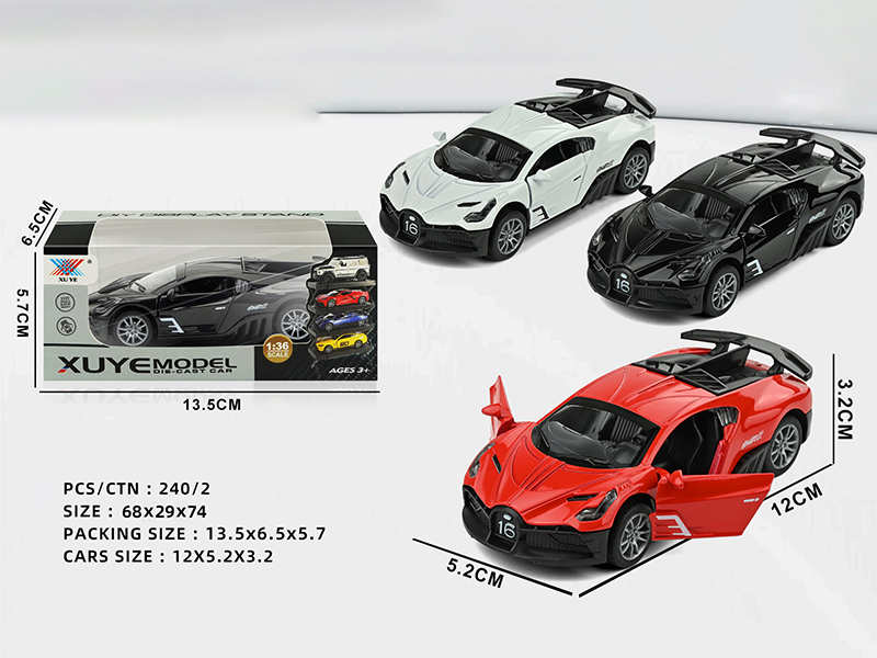 1:32 Pull Back Open The Door Alloy Car Model Bugatti(1pcs)