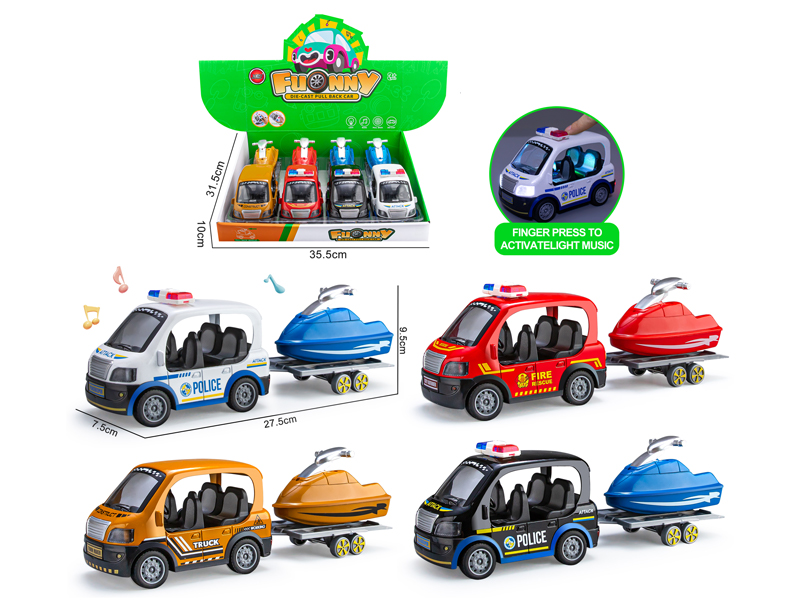 Alloy Q-Version Car 4PCS