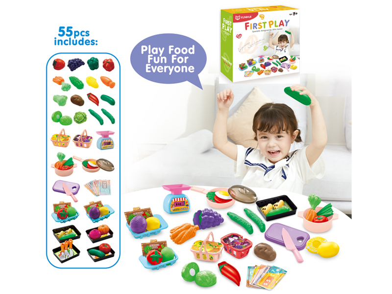 55PCS Cutting Fruit Mini Shop Set