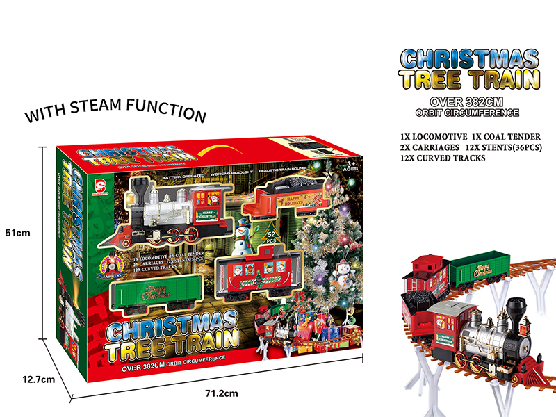 B/O Steam Christmas Rail Train(Light & Music)