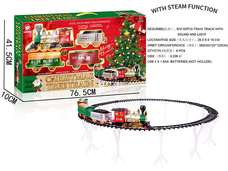 B/O Steam Christmas Rail Train(Light & Music)