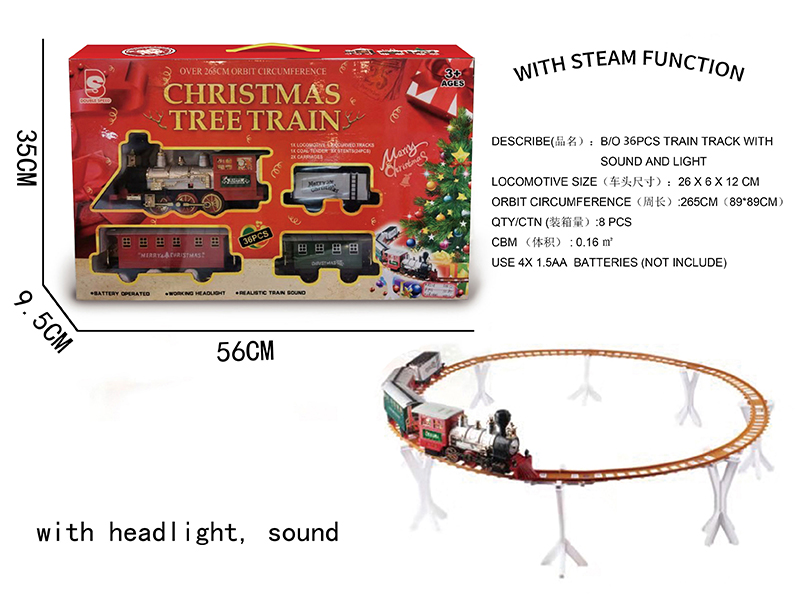 B/O Steam Christmas Rail Train(Light & Music)