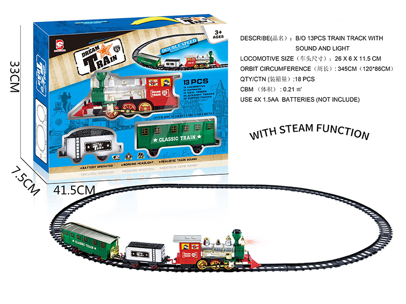 B/O Steam Rail Train(Light & Music)