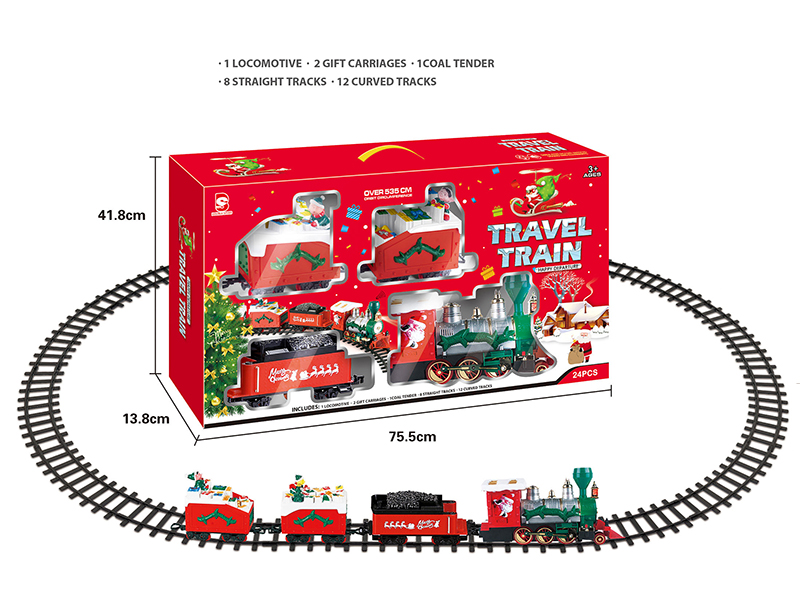 B/O Steam Christmas Rail Train(Light & Music & Steam)