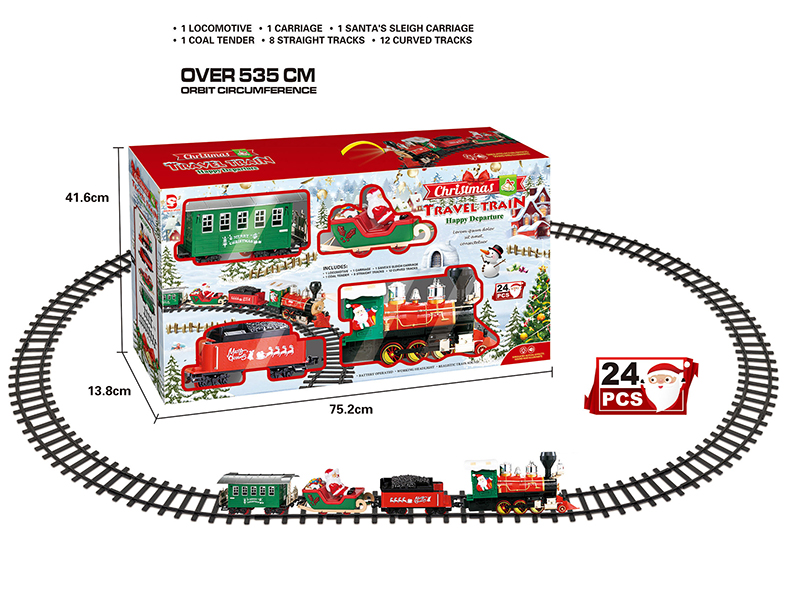 B/O Steam Christmas Rail Train(Light & Music & Steam)