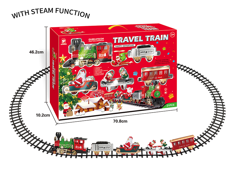 B/O Steam Christmas Rail Train(Light & Music & Steam)