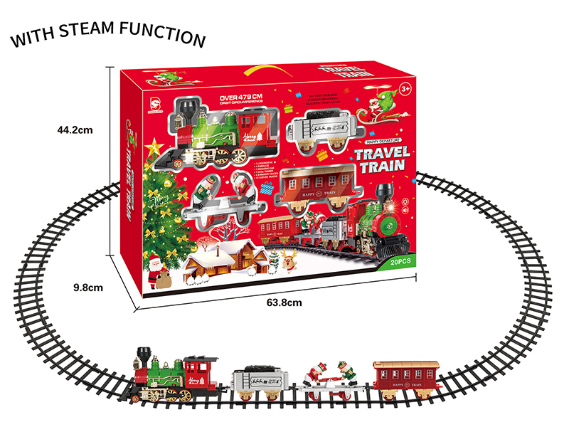 B/O Steam Christmas Rail Train(Light & Music & Steam)