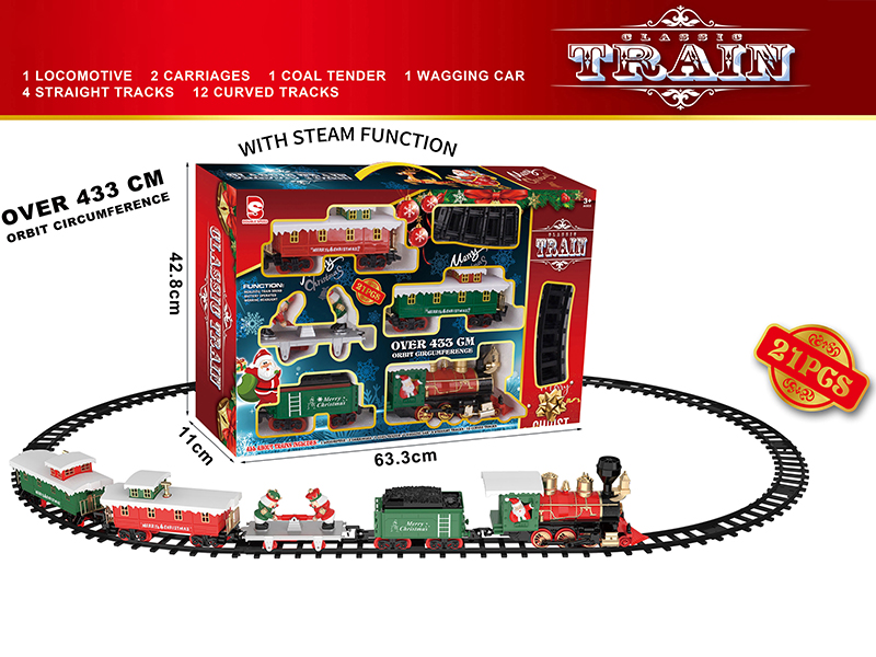B/O Steam Christmas Rail Train(Light & Music)
