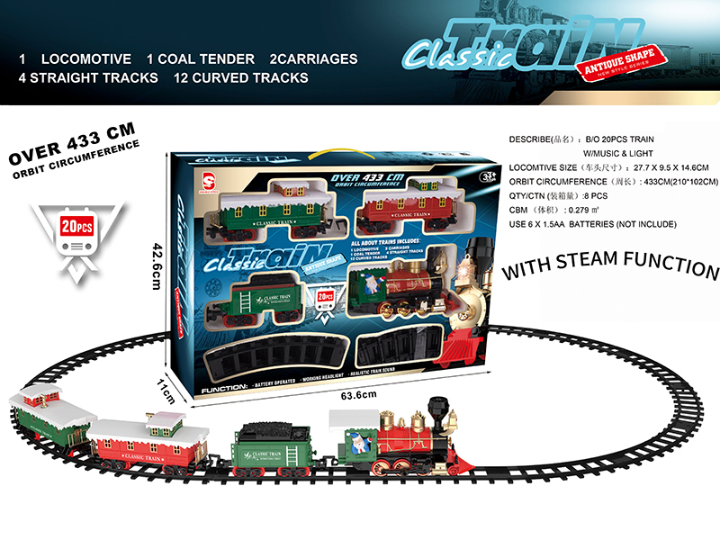 B/O Steam Rail Train(Light & Music)