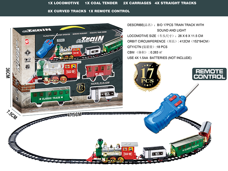 R/C Rail Train(Lights & Music)