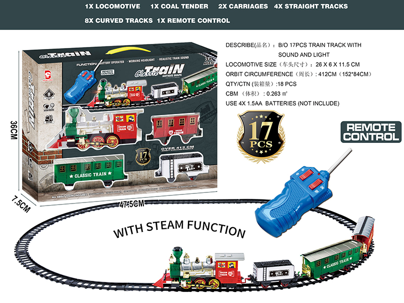 R/C Steam Rail Train(Light & Music)