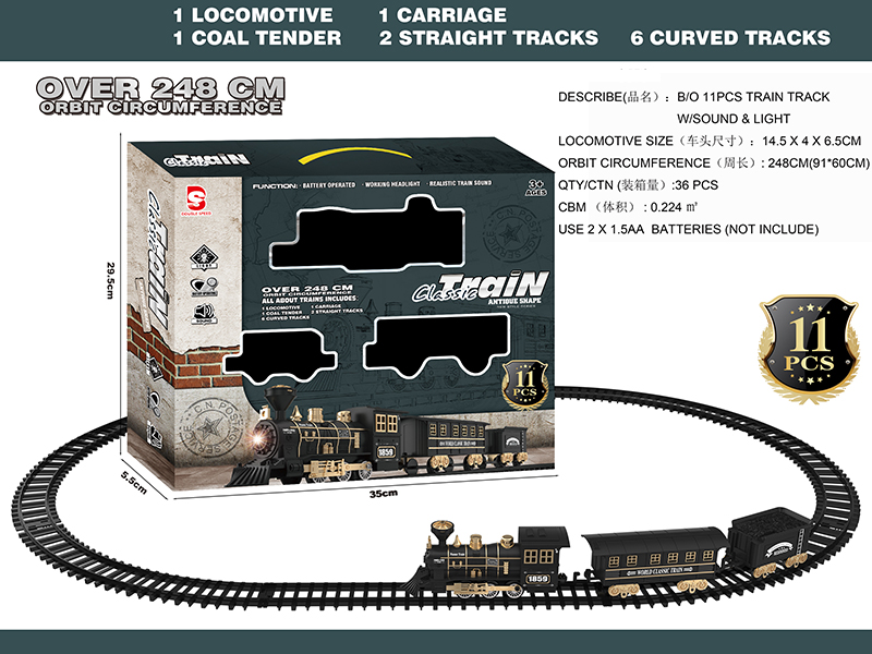 B/O Rail Train With Lights And Sound