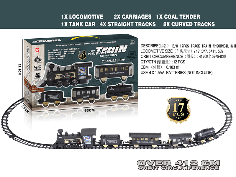 B/O Rail Train With Lights And Sound