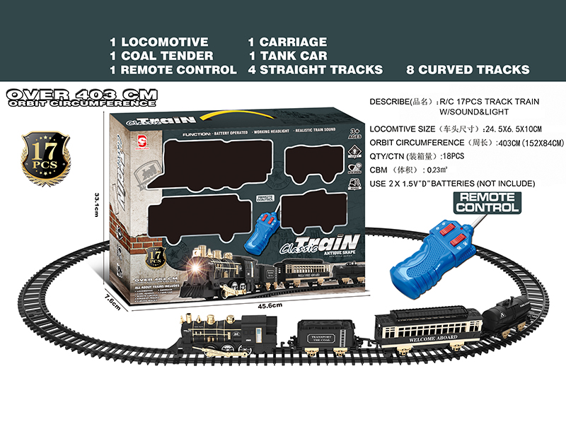 R/C Rail Train With Light And Music