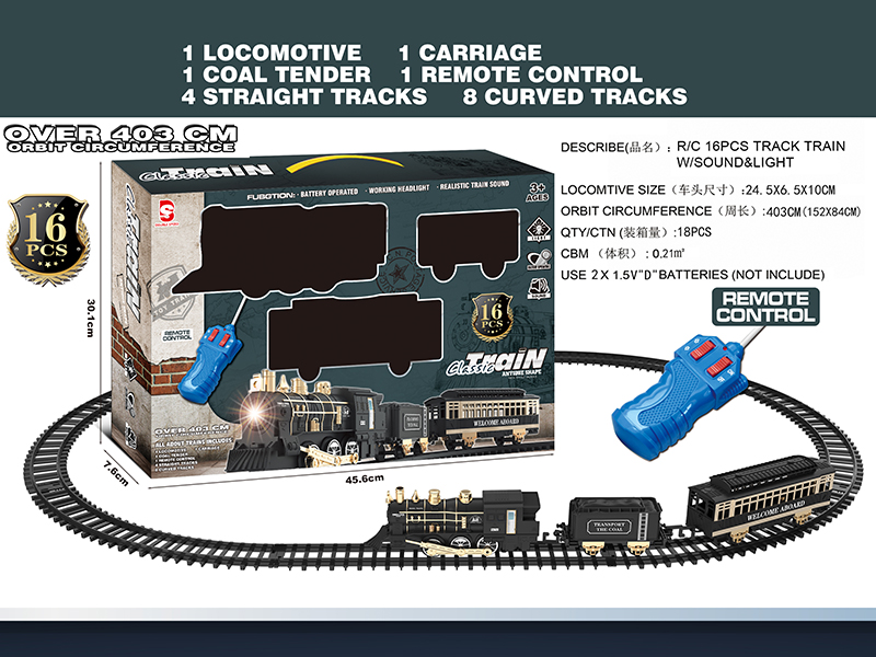 R/C Rail Train With Light And Music