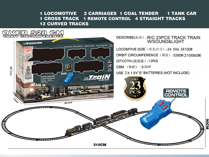 R/C Rail Train With Light And Music