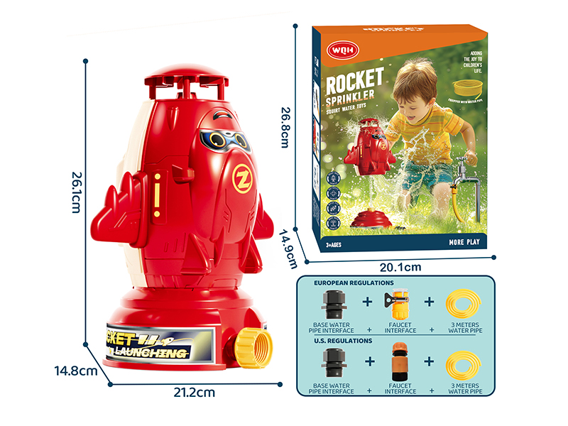 Rocket Sprinkler Squirt Water Toys(Red)