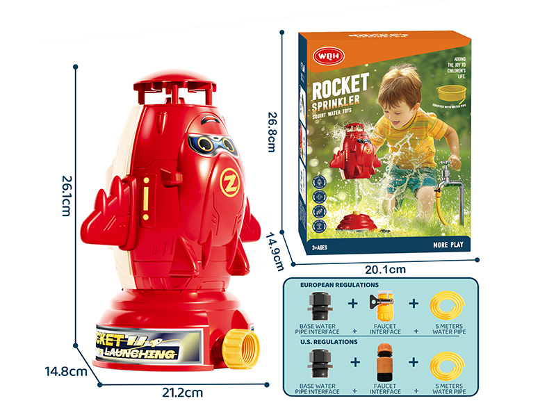 Rocket Sprinkler Squirt Water Toys(Red)