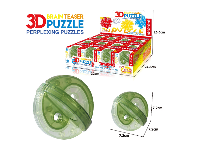 3D Puzzle Kongming Lock(Bagua Lock)12pcs