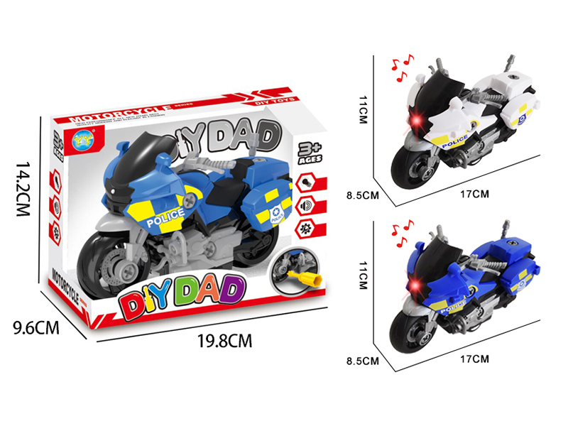 DIY Friction Motorcycle With Light And Sound