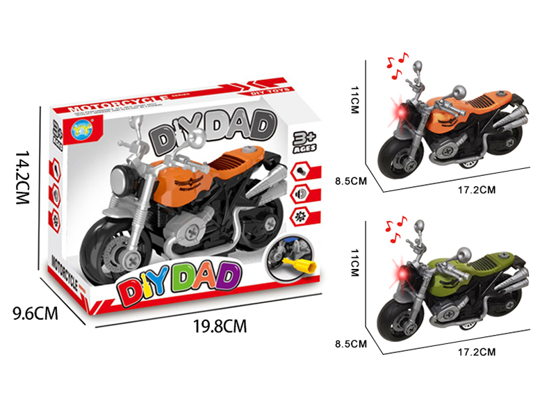 DIY Friction Motorcycle With Light And Sound