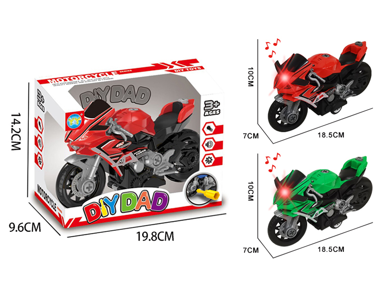 DIY Friction Motorcycle With Light And Sound
