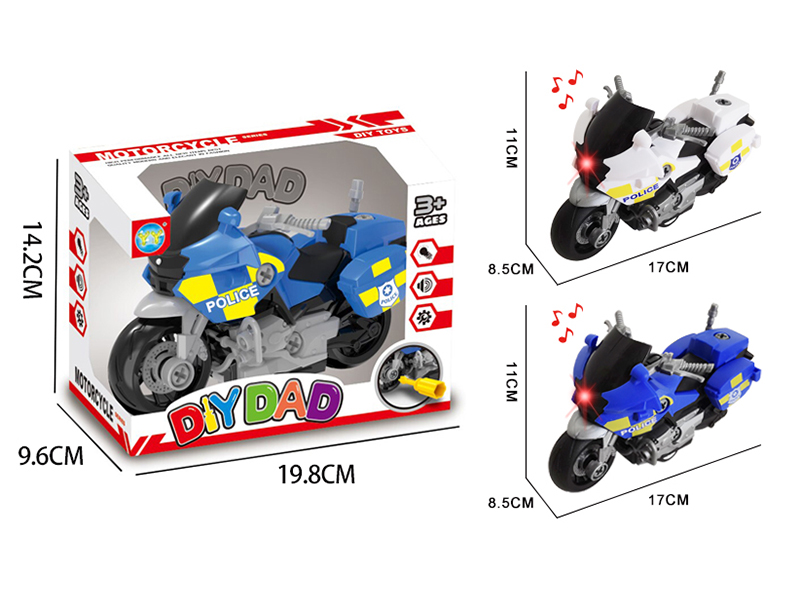 DIY Friction Motorcycle With Light And Sound