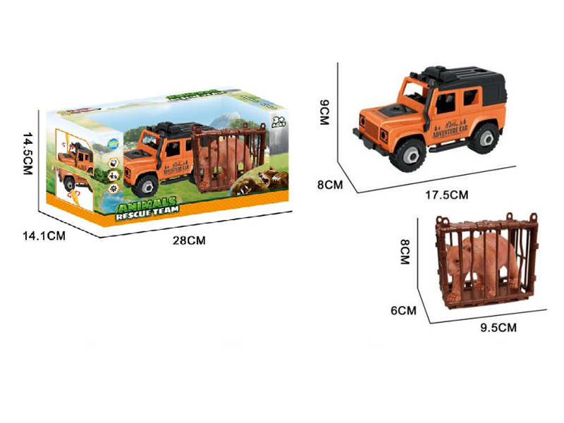 DIY Disassembly And Assembly Off-Road Vehicle + Brown Bear + Cage