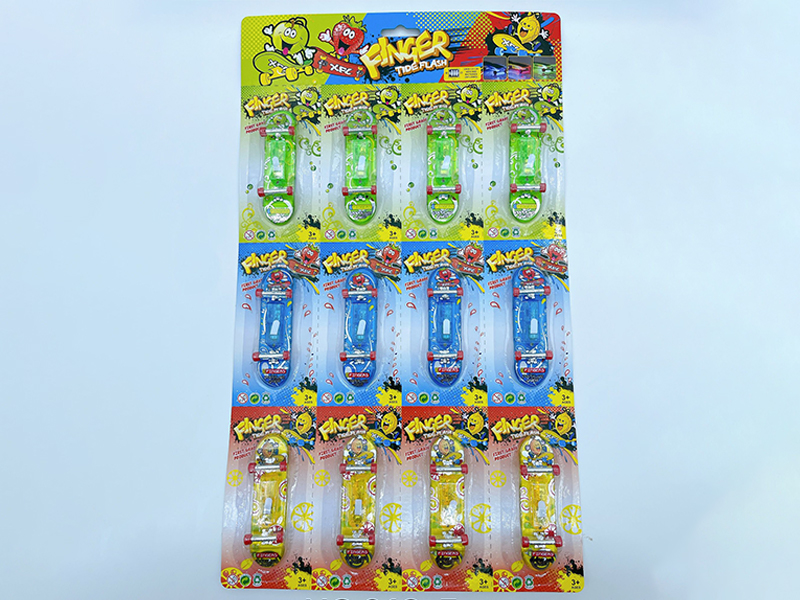 12PCS Finger Skateboard With Light