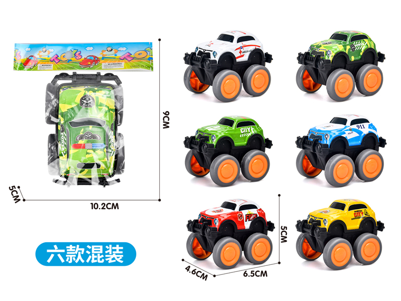 Pull Back Cartoon Off-Road Metal Vehicle
