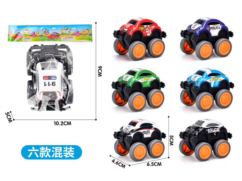 Pull Back Cartoon Off-Road Metal Vehicle