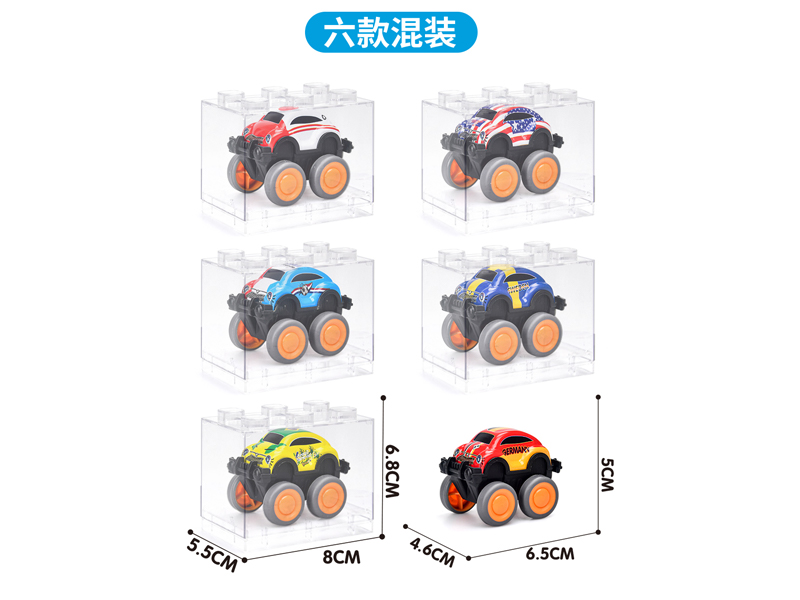 Pull Back Cartoon Off-Road Metal Vehicle