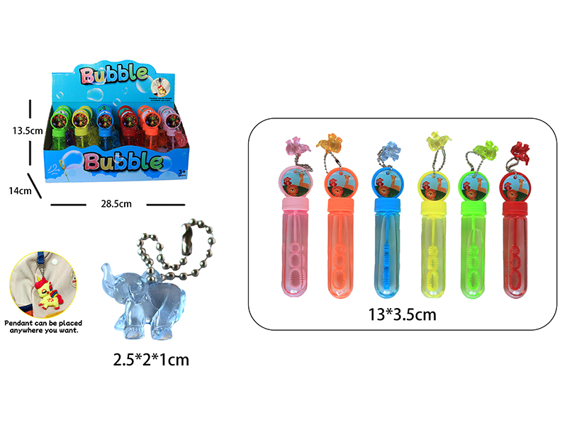 Elephant Pendant Bubble Sticks 24pcs