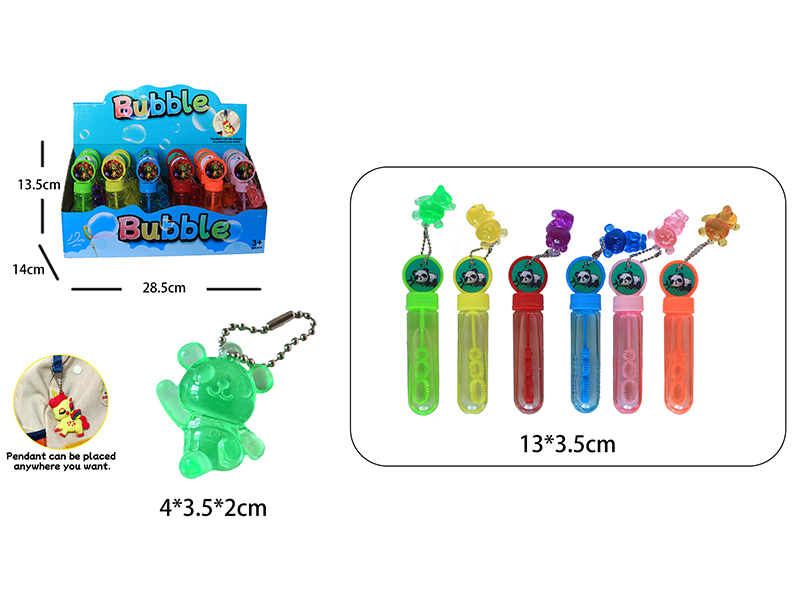 Transparent Panda Pendant Bubble Sticks 24pcs