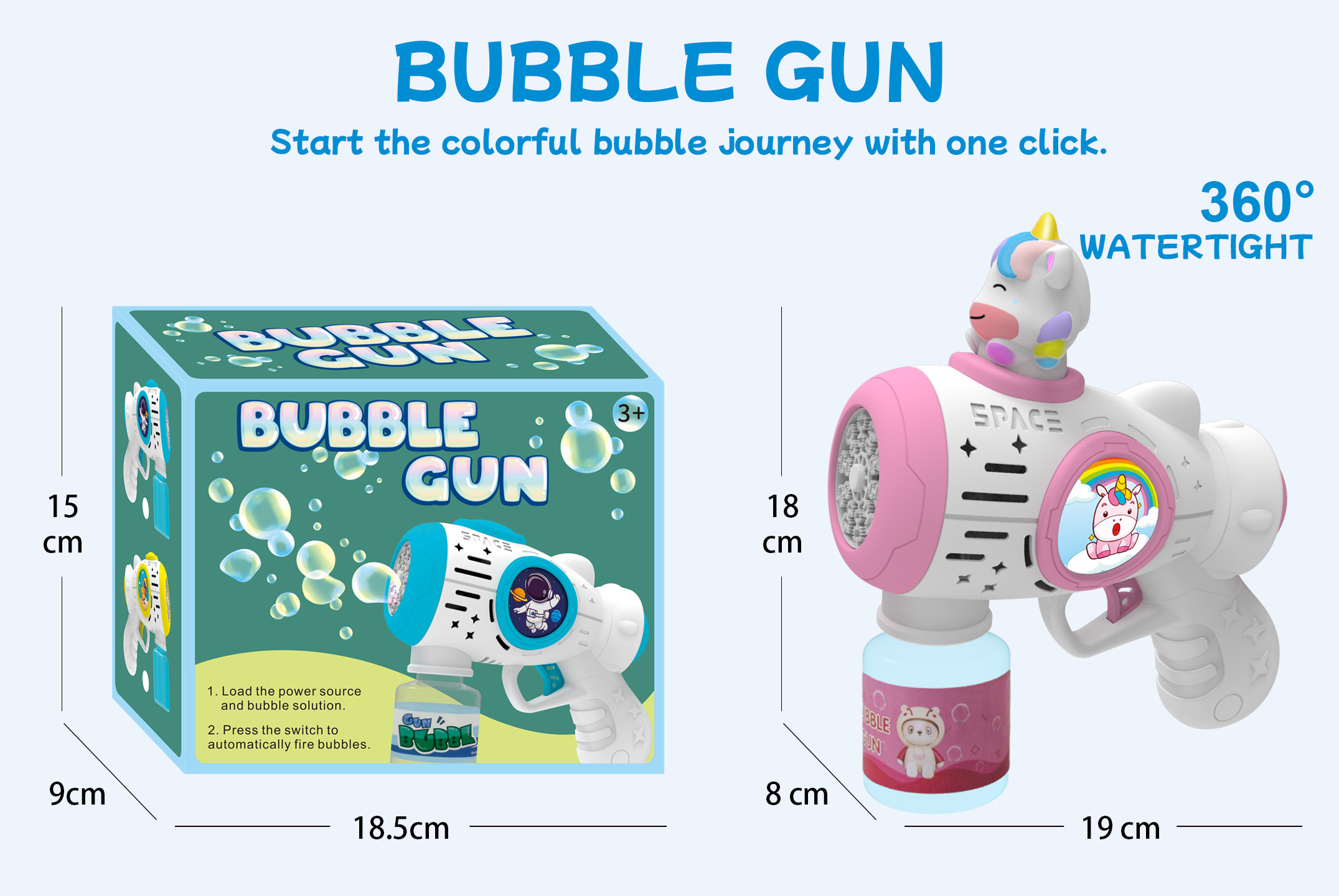 Multihole Automatic Unimon Bubble Gun (With Lights)